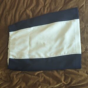 Ann Taylor colorblock pencil skirt in navy and cream